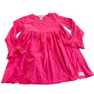 Ruffle Girl Size 16/18 Pink Ruffle Long Sleeve Tunic Top